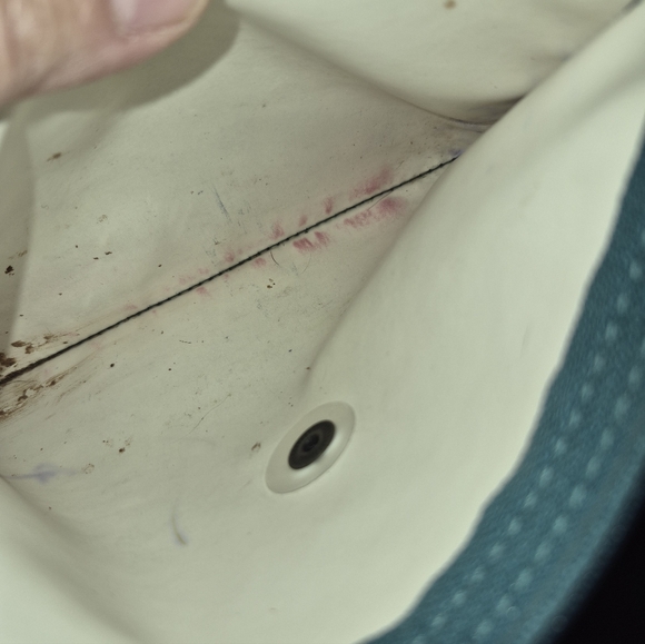 Rare Longchamp Le Pliage Ostrich Trim Nylon Croc Print Tote Blue/teal - Picture 16 of 16